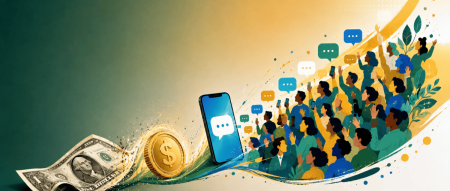 A $1,000 political text-marketing campaign multiplying into a large, engaged crowd of voters.