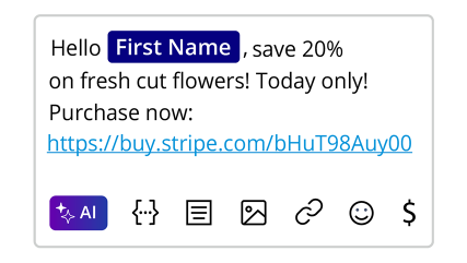 Personalize messages with EZ Texting