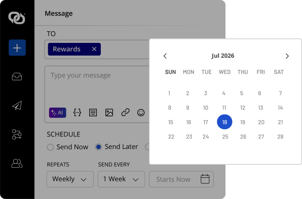 Scedule automate text messages