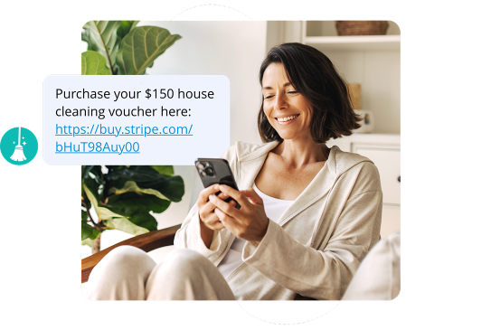 Customer pays through text with EZ Texting