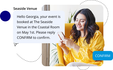 Confirmation for hospitality via text