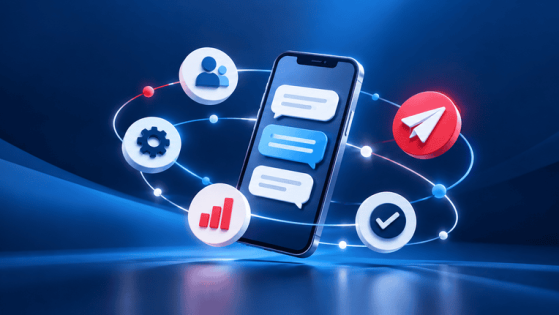 Illustration of the step-by-step SMS marketing process